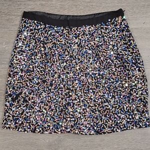 NWT Vero Moda Sequin Mini Skirt | 12 | Black Multi